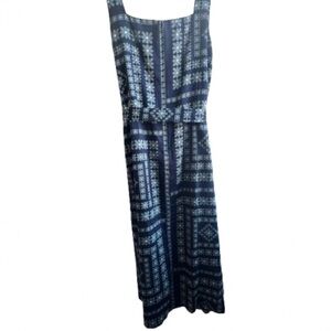 LOFT Navy Geometric Dress
